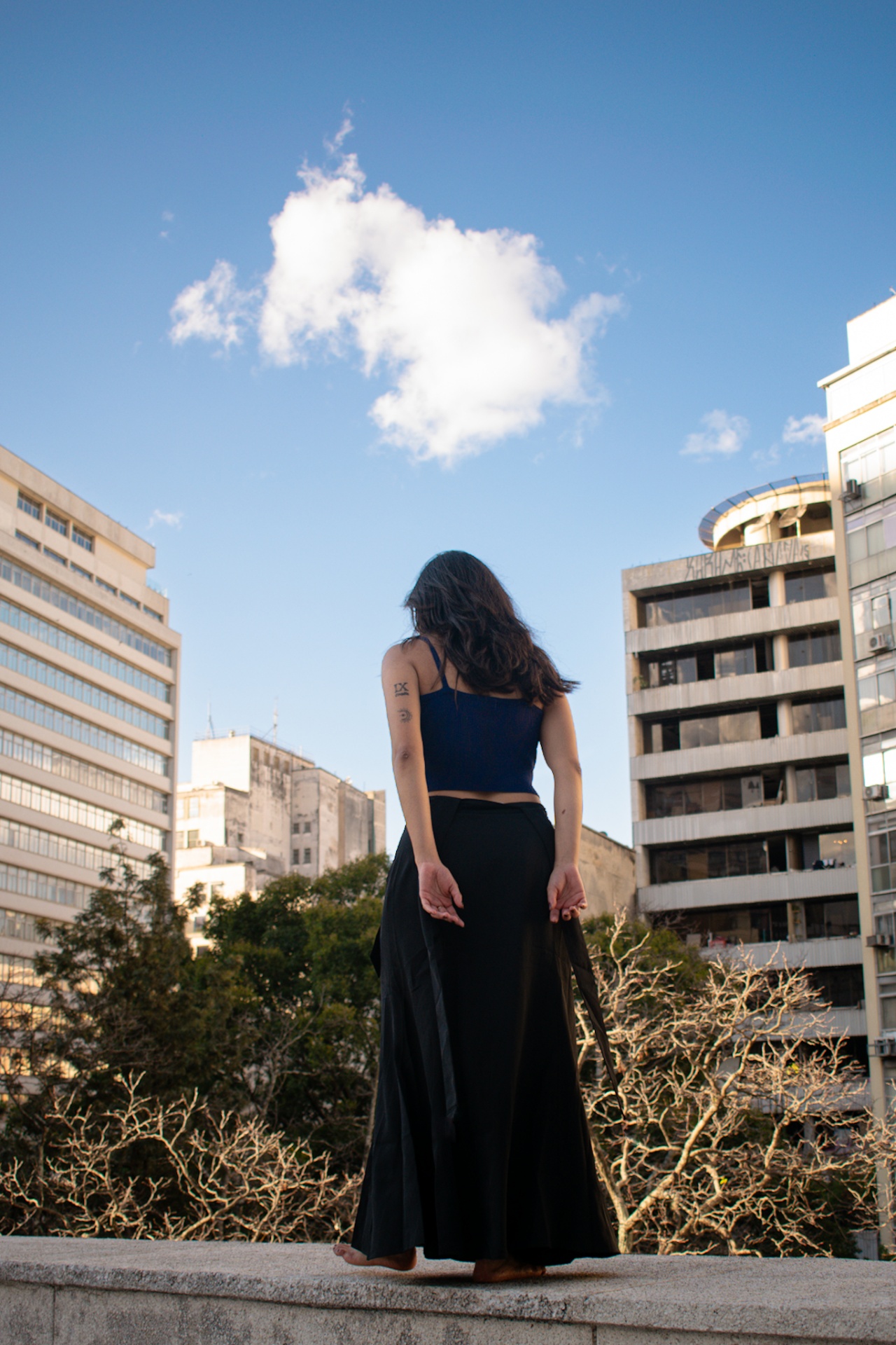 Michelle de costas para a cidade